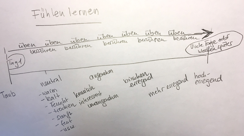 Zeitstrahl zu Veränderungen beim Üben